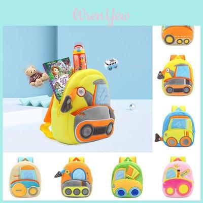 Entzückender Kinder Plüschrucksack mit Cartoon Bagger Design für Kleinkinder und Kindergarten