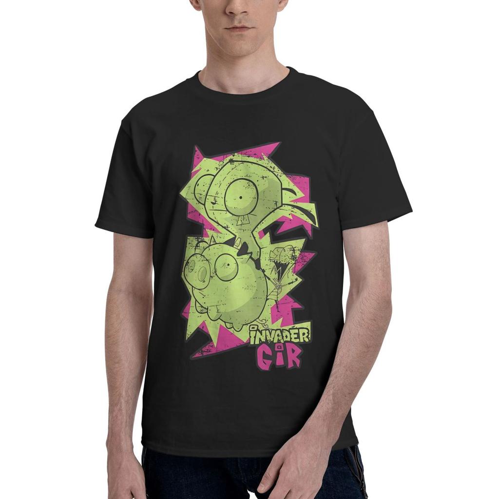 Gir Eindringling von Invader Zim 100% Baumwolle Lässig Atmungsaktiv Bequem Vintage High-End Herrenbekleidung Lustige Geschenke