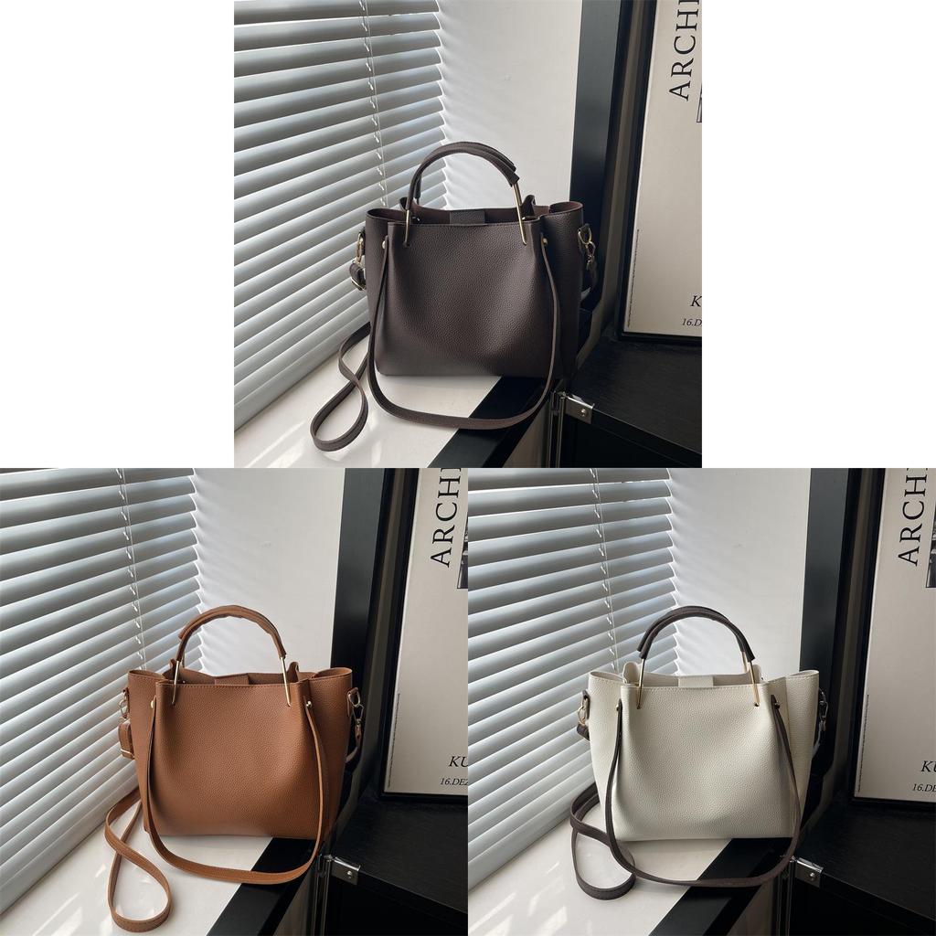 Street Style Large Pu Bucket Bag With Magnetic Closure For Casual Daily Use