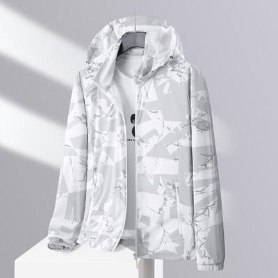 JIAOXIU Unisex Detachable Hood Camouflage Sun Protection Jacket