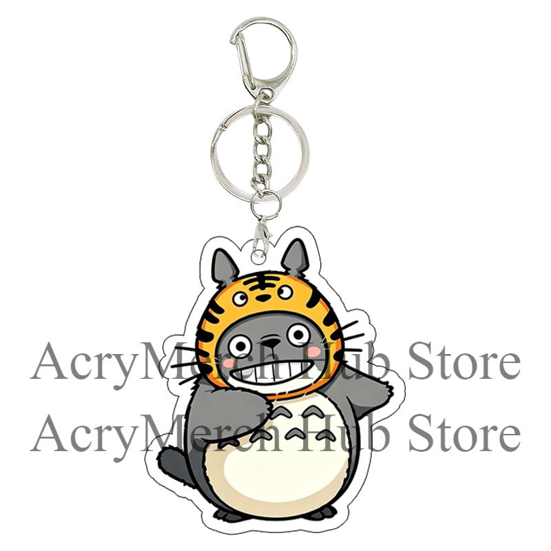 Porte-clés Acrylique Kawaii Totoro Ornements à Suspendre pour Sac d'École Pendentifs Dessin Animé Anime Accessoires Bijoux Environnants Cadeau d'Anniversaire 4-5cm