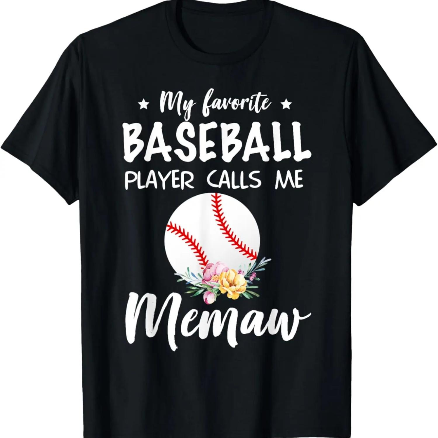 

My Favorite Baseball Player Calls Me Memaw T-Shirt T-Shirt XXXXXL чорний