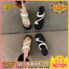 French beautiful outer wear 2025 new summer high-end feeling foreign thick heel light low-top super soft cool slippers women