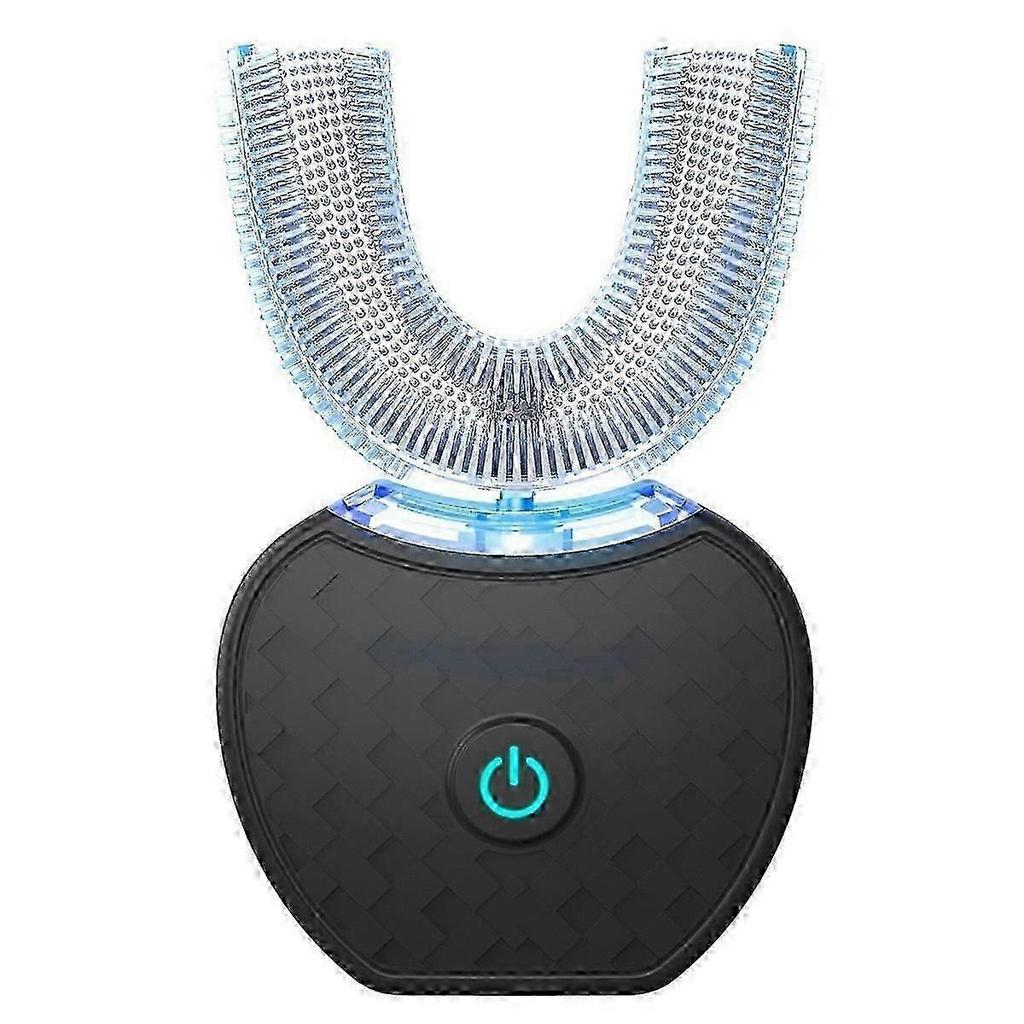 Spazzolino Elettrico Ultrasonico, Spazzolino Automatico a Forma di U per Tutta la Bocca 360 Pulizia Sbiancamento Denti