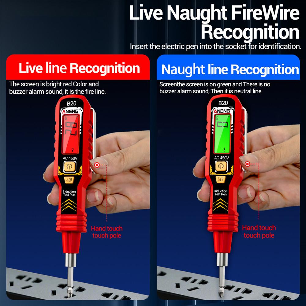 B20 LCD Digital Voltage Tester Double Head Screwdriver AC 30V-1000V Voltage Detector NCV Voltage Electrical Induction Test Pen