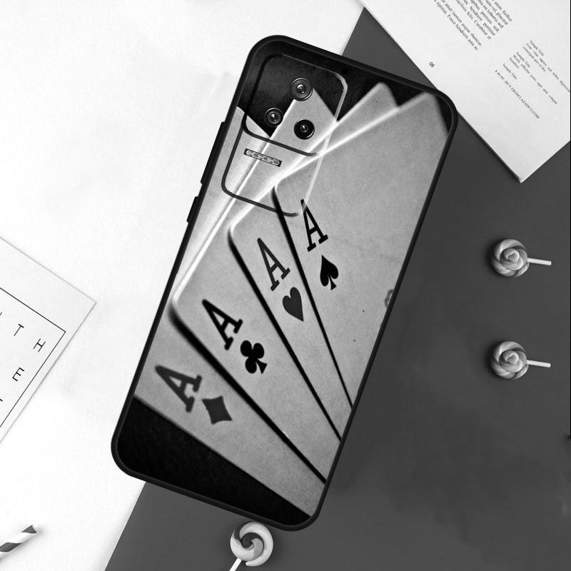 Ace of Spades Poker Card Cover For Xiaomi 14T 11T 12T 13T Pro 13 14 15 Ultra POCO X7 Pro X3 X5 X6 F5 F6 M6 Pro Case