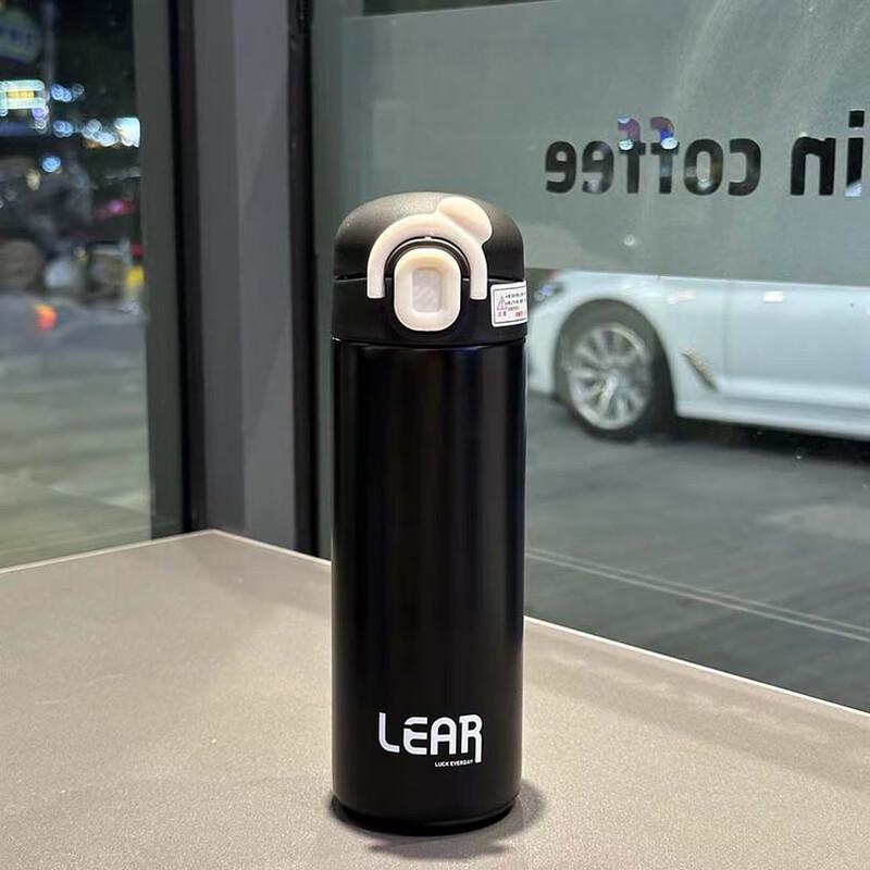 MRSIKEY Portable 304 Stainless Steel Pop-Up Lid Water Bottle