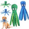 2Pcs Octopus Dog Toy No Stuffing Squeaky Plush Toy Bite Resist Pet Interactive Chew Toy for Small Medium Dogs