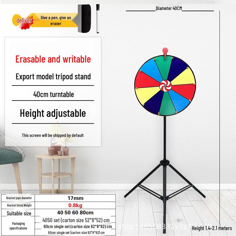 Entertainment Game Turntable: Wipeable Iron Lucky Lottery Spinner