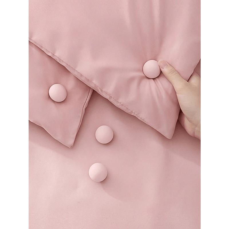 

Shaped Duvet Clip Fastener, Duvet Button Holder, Prevents Quilt Shifting, Portable Duvet Fixator, Multifunctional, Reusable 4pcs Pink