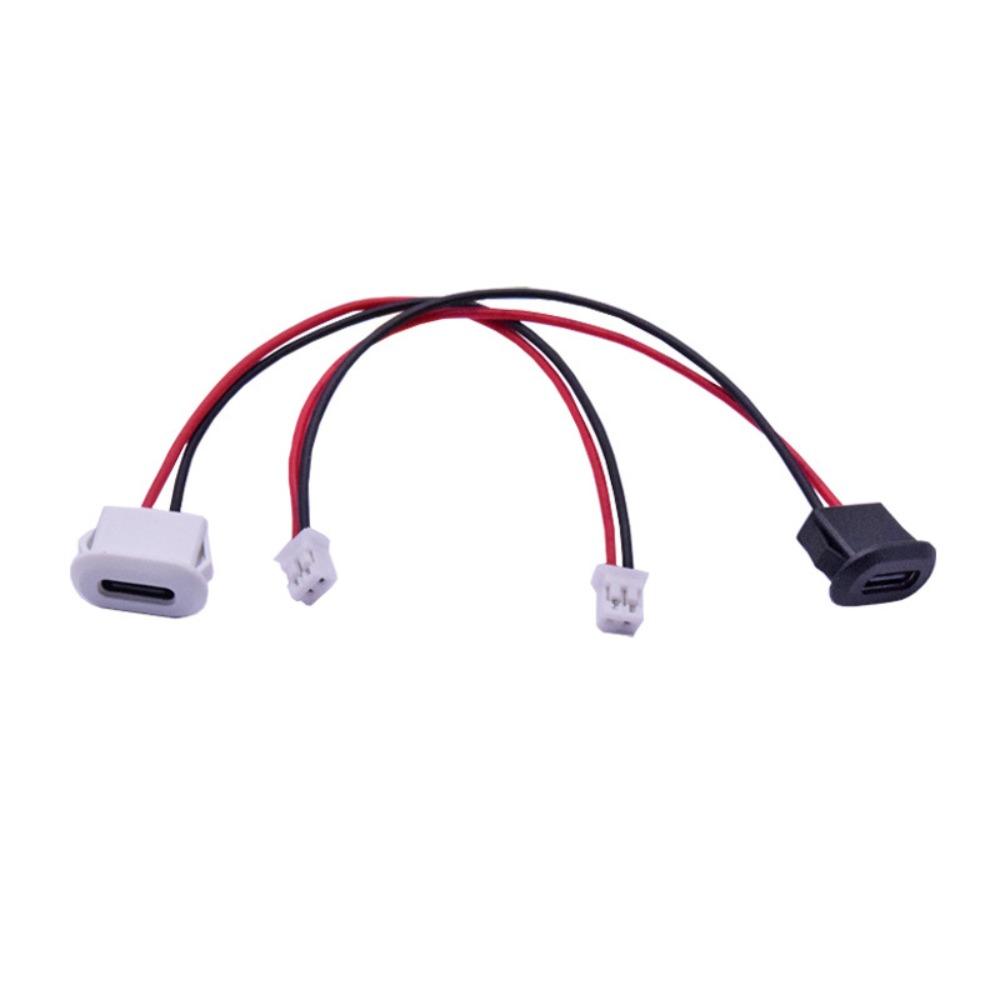 TYPE-C 2Pin Female Power Jack USB 2.0 Data Interface with Cable Charging Port Connector  Wire