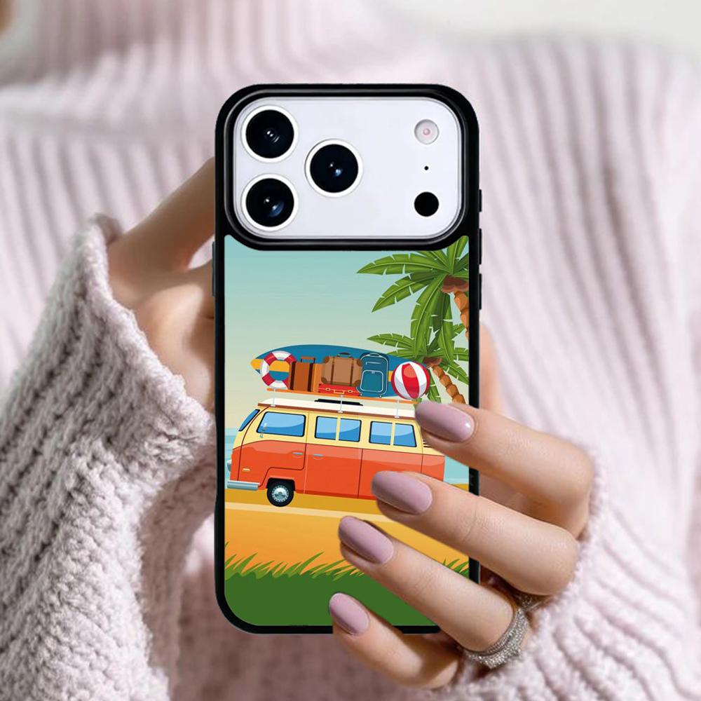 Combi Van Surf Phone Case For Apple iPhone 17 Air 16E 15 14 Plus 13 12 11 Pro Max Mini Funda Cover iPhone 13