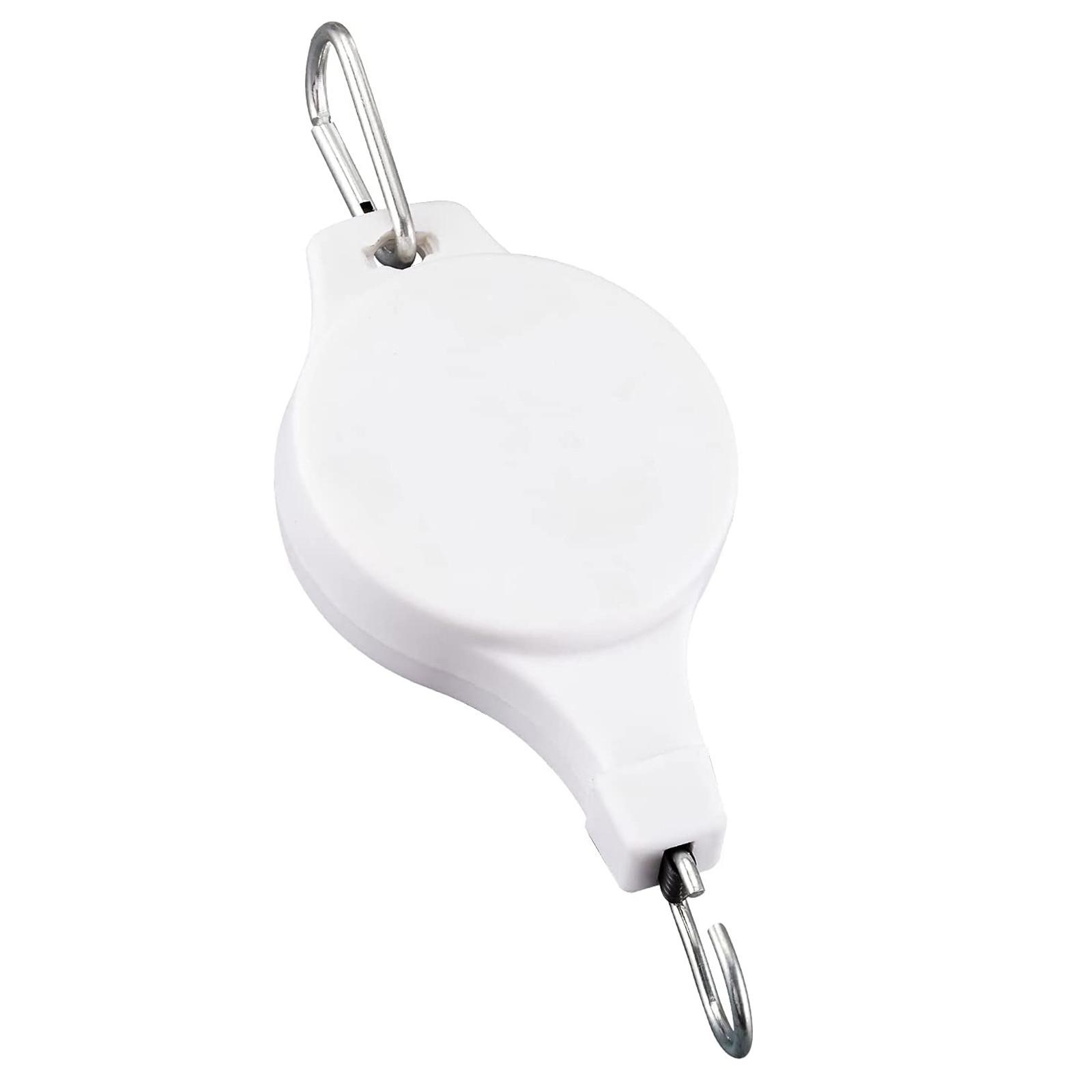 

Выдвижной шкив, подвесная корзина, вешалка для садовых горшков, крючок One Size белый