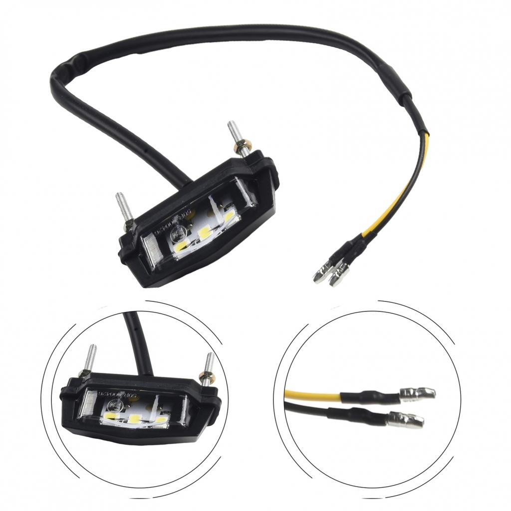 12V License Plate Light Accessories Black Housing LED