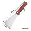 Multi-functional Stainless Steel BBQ Spatula with Wood Anti-slip Handle for Outdoor Grilling and Steak Frying