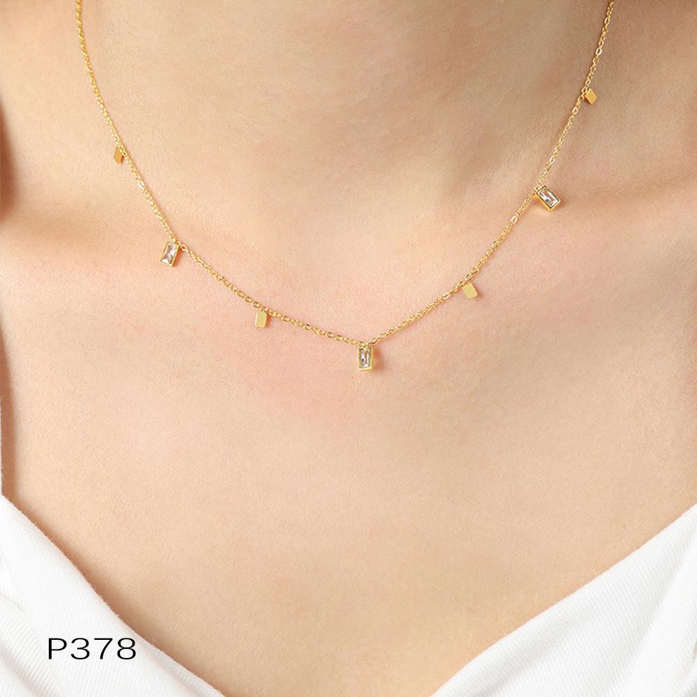 Multi Small Pendant Tassel Necklace For Women Stainless Steel 18K Gold Plated No Tarnish Bohemia Women's Neck Chain Necklaces