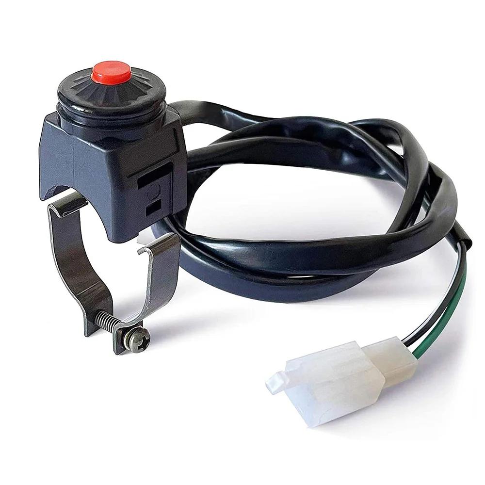 Universal Motorcycle Kill Stop Switch Red Push Button Horn Starter Dirt Bike ATV UTV Dual Sport For 22mm Handlebar Mounted Bars