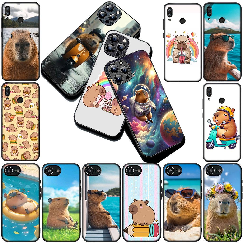 Cartoon Capybaras Phone Cover Soft Case for Motorola Moto G86 G57 E14 E15 G14 G34 G35 G84 G24 A54 G15 Power E22 Casing