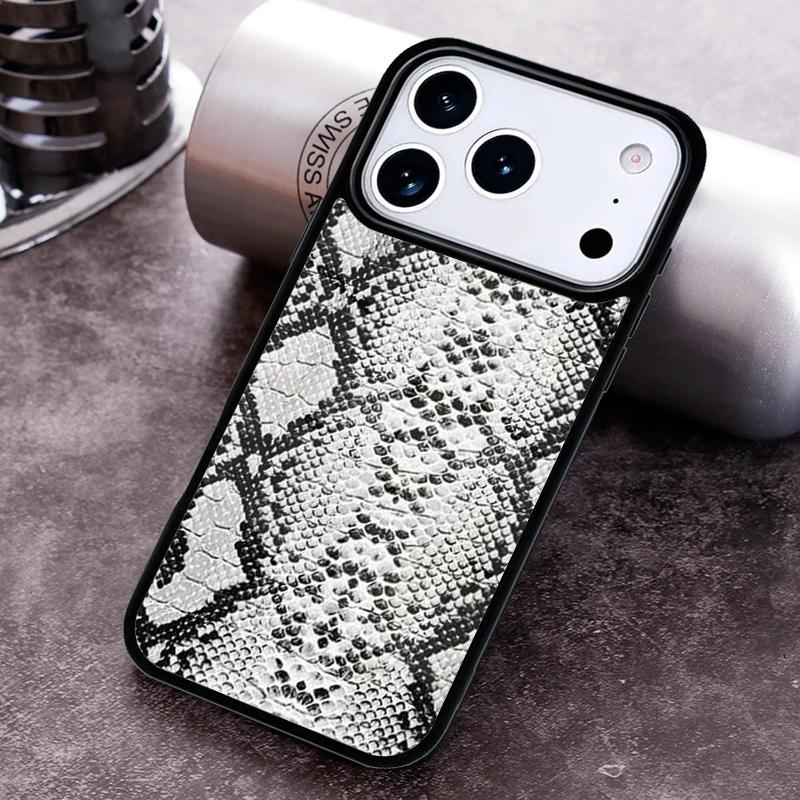 Snake Skin Texture Phone Case For iPhone 17,16e,15,14,13,12,11,Mini,Pro,MAX Soft Silicone Cover