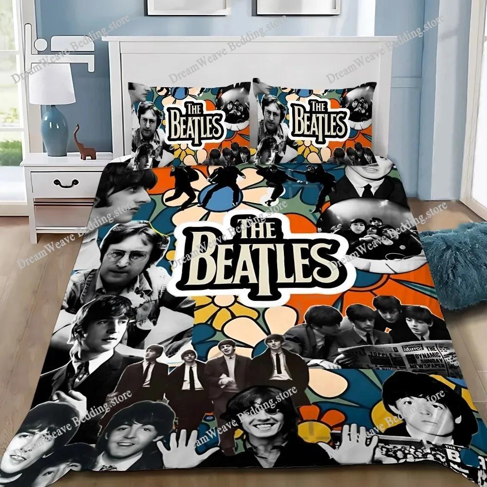 Rock Band The Fab Four Bedding Sets,Rock Band Mop-tops Printed Futon Cover Those Lads From Liverpool Duvet Cover for Teenagers