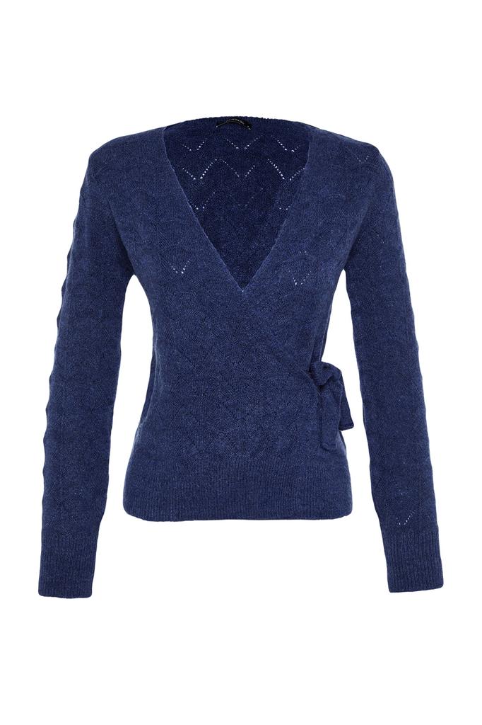 Modă Femei Pulover Nou Piatră Moale Texturat Guler Dublu Piept Tricotaje Pulover