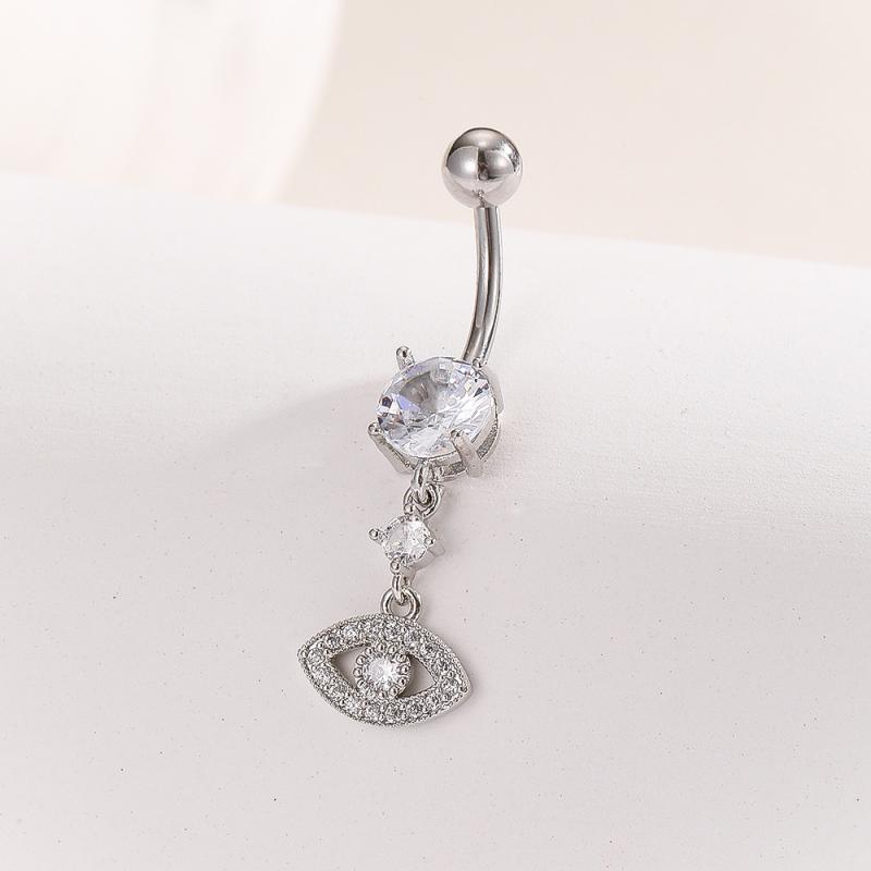 Fashion Zircon Butterfly Belly Button Rings Shiny Crystal Bow Navel Piercing For Women Girls Sexy Belly Ring Beach Jewelry Gifts