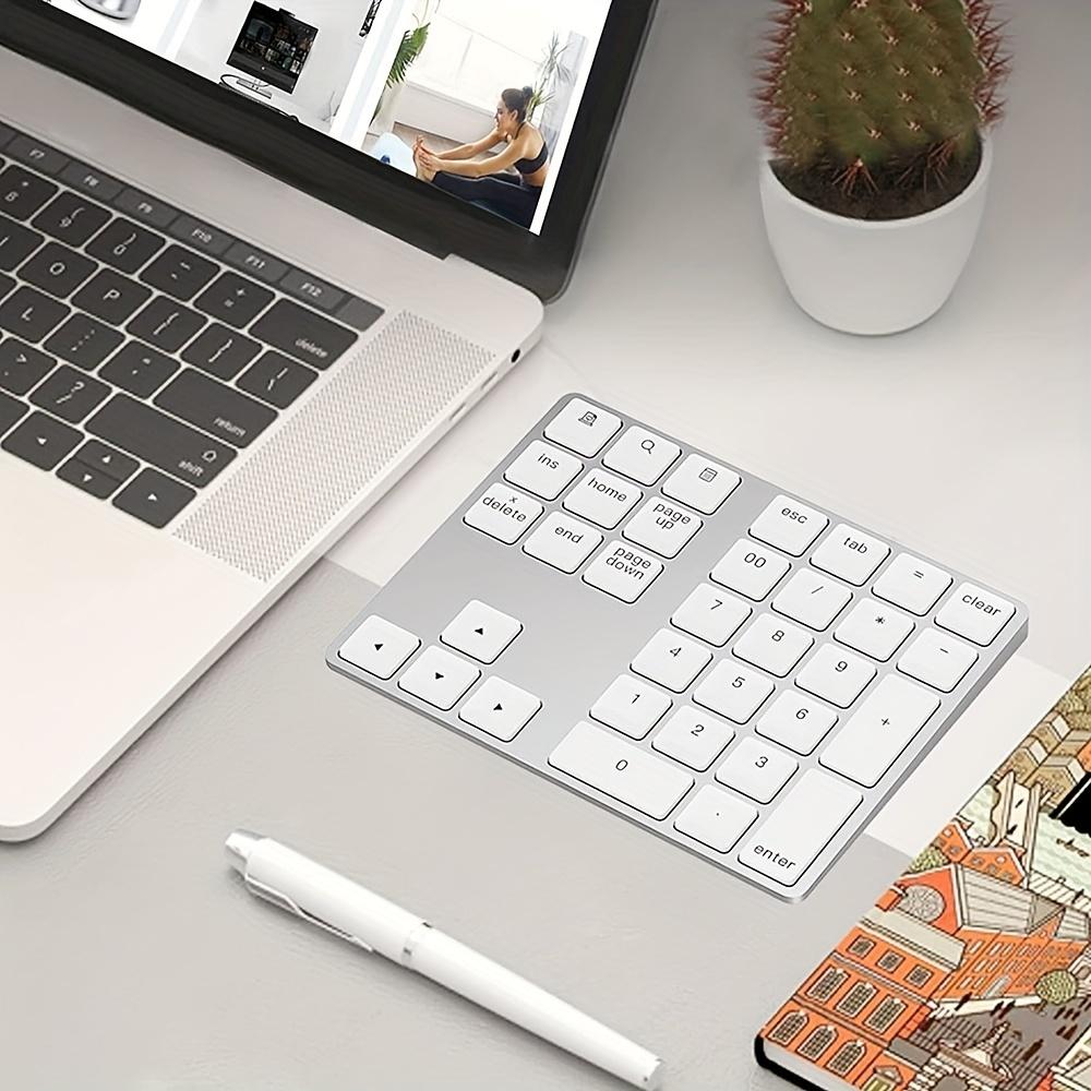 Kompakte wiederaufladbare kabellose digitale Tastatur - Schlankes kabelloses Design für Finanz- und Buchhaltungszwecke, USB-C-Aufladung, mit langlebigem Akku