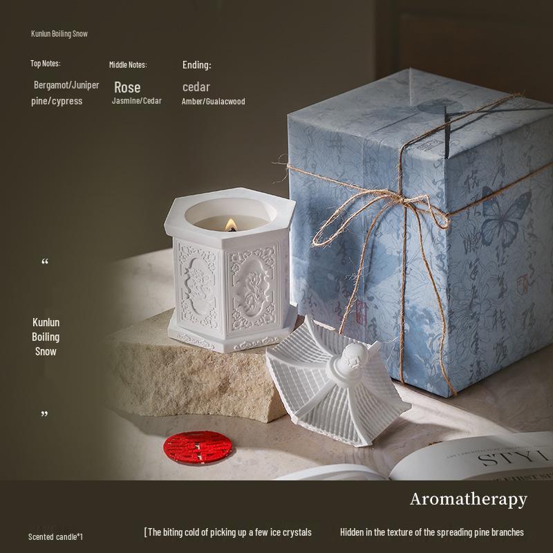 West Lake Royal Scenery 3D Plaster Aroma Diffuser: Indoor Bedroom Scent & Fragrance Candle Gift Box Standard