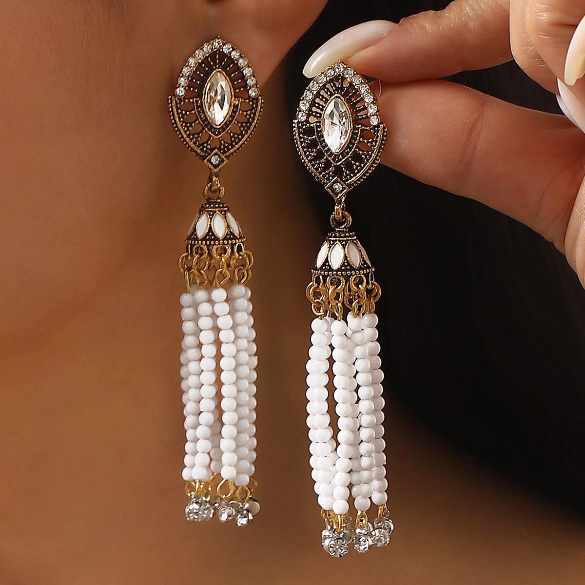 

Модні сережки-краплі для жіночих прикрас білий