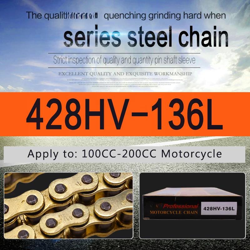 Seturi de lanțuri de etanșare de ulei pentru motociclete de înaltă calitate, pentru lanțuri 428, 136, 520, 525, 530, 120 de legături cu vânzare în fabrică
