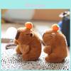 Plüsch Capybara Seifenblasen blasen Schlüsselanhänger mit weichem Kurzplüsch für Kinder und Sammler