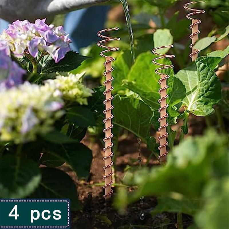 Confezione da 1/4 di Antenna da Giardinaggio in Rame per Elettrocoltura - Filo di Rame Puro, Picchetti da Giardino in Rame per Coltivare Piante (12 pollici)