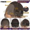 FREEDOM Synthetic Lace Front Wigs For Women 20" Ombre Blonde Wavy 6X4 Pre Plucked Wear And Go Glueless Pre-cut Layered Lace Wigs