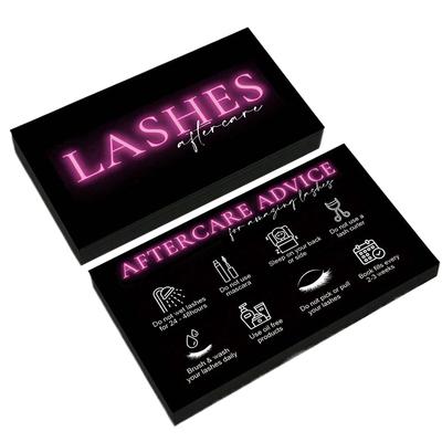 50Pcs Eyelash Card Lash Extension Aftercare Card Small Lash Business Card Loyalty Card Factory Supplier