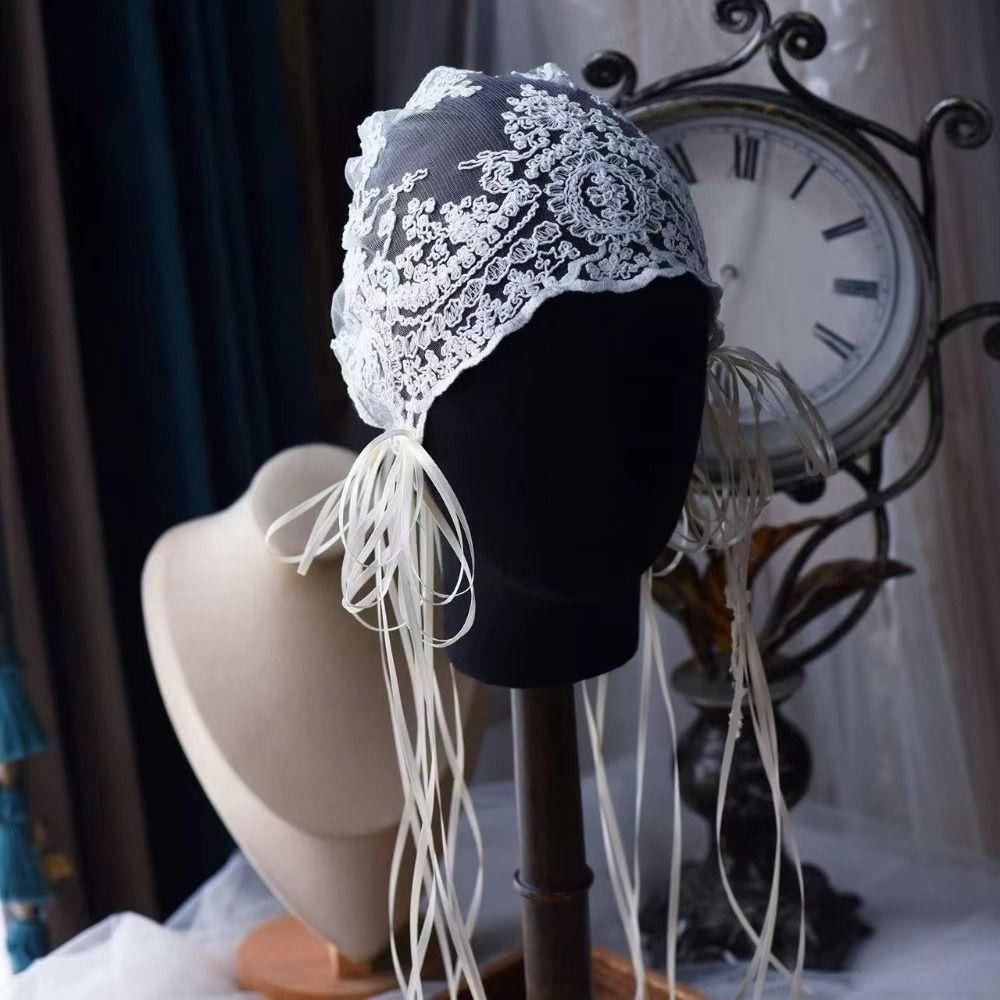 Vintage Bridal Headband French Lace Bridal Headpiece Elegant Bridal Veil  Bridal Event