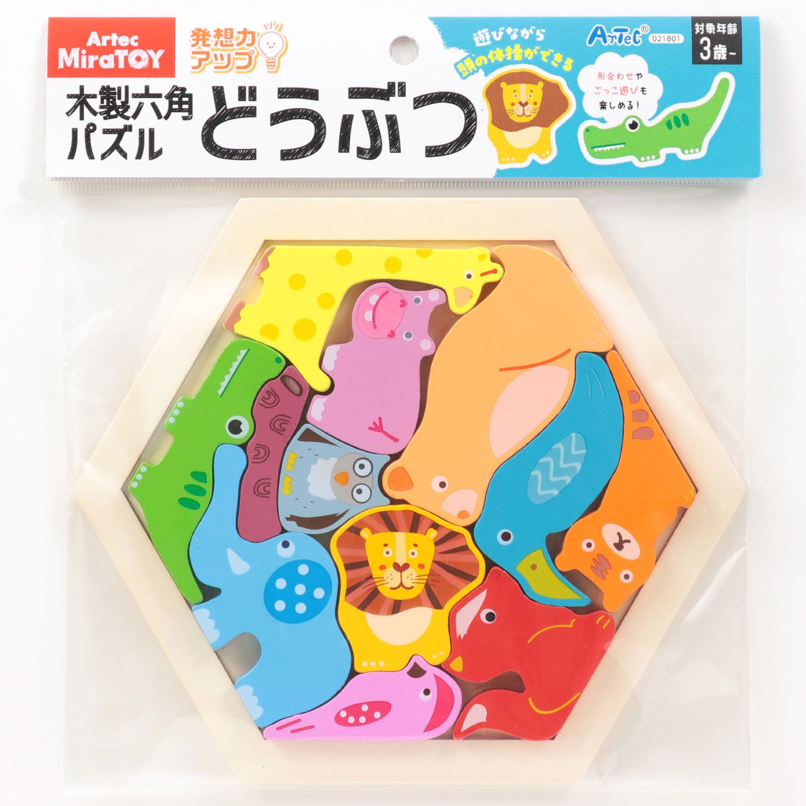 Artec MiraTOY Шестиугольный пазл, Животные, 21801 деталь, Развивающая игрушка