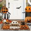 1/2pcs Retro Cute BOO Ghost Halloween Doormat Non-Slip Floor Mat Entryway Kitchen Front Door Fall Home Decor
