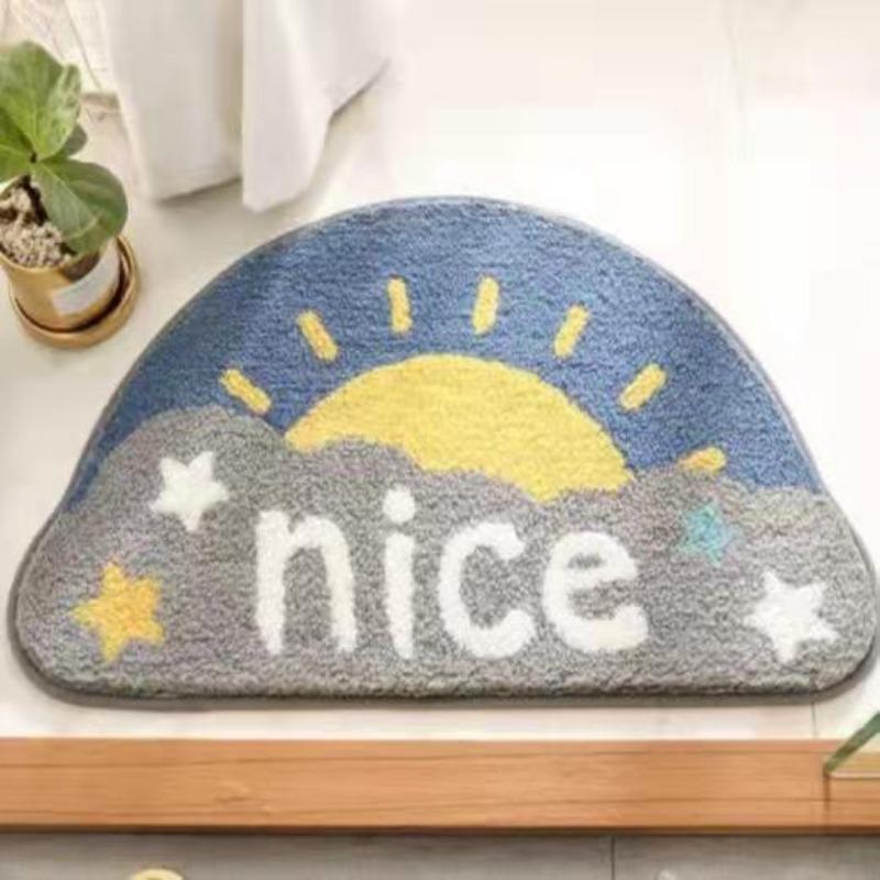 

Bathroom Slip-resistant Mat Top Toilet Imitation Cashmere Pad Toilet Toilet Moisture-wicking Soft Thick Slip-resistant Mat 40 * 60cm