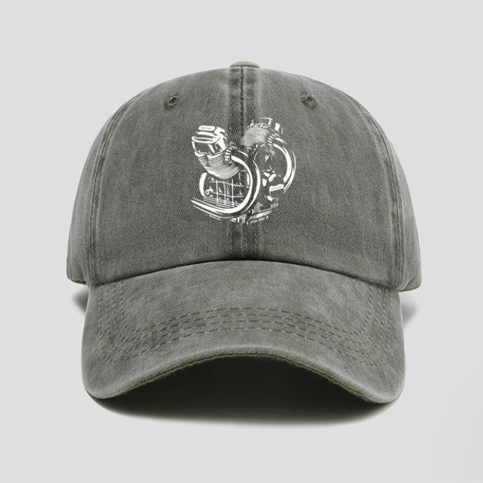 Washed cotton printed Guz motorcycle hat baseball cap men's and women's cap sun hat outdoor sun protection cap