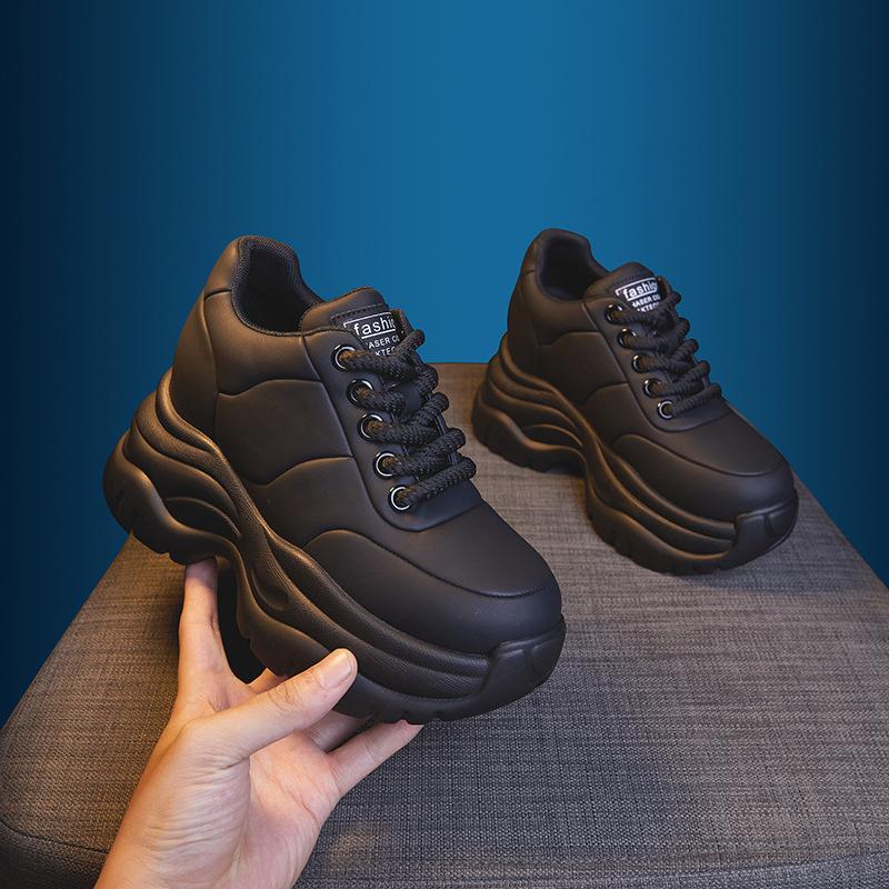Platform dad shoes women's 2025 spring new versatile casual sports shoes bread shoes small inner height increase women's shoes