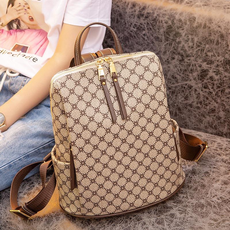 Echter Lederrucksack für Damen Neuer koreanischer Stil Modischer und vielseitiger Damenrucksack Trendmarke Große Kapazität