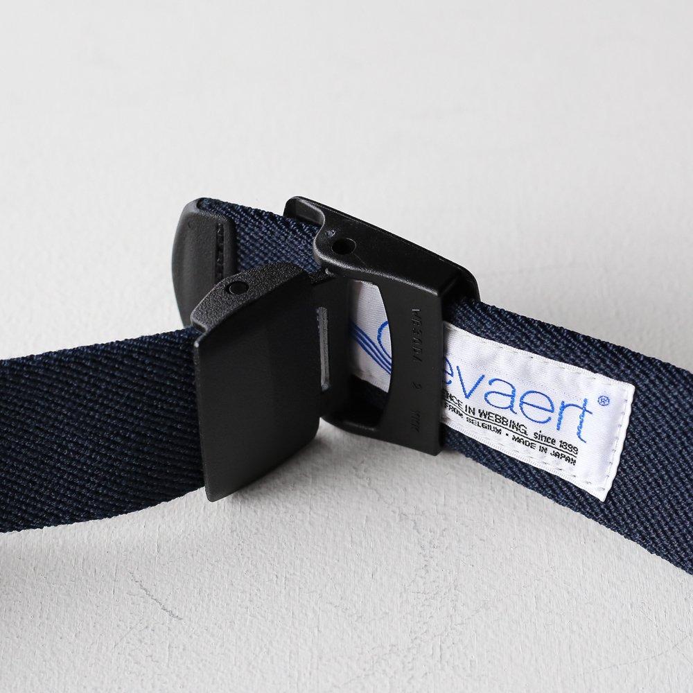 GEVAERT Black Buckle Center Made In GI Stretch Stretchable Fashionable Canvas Fabric Work Gray Belt, Line, Japan, Belt, Men's & Women's, Material,