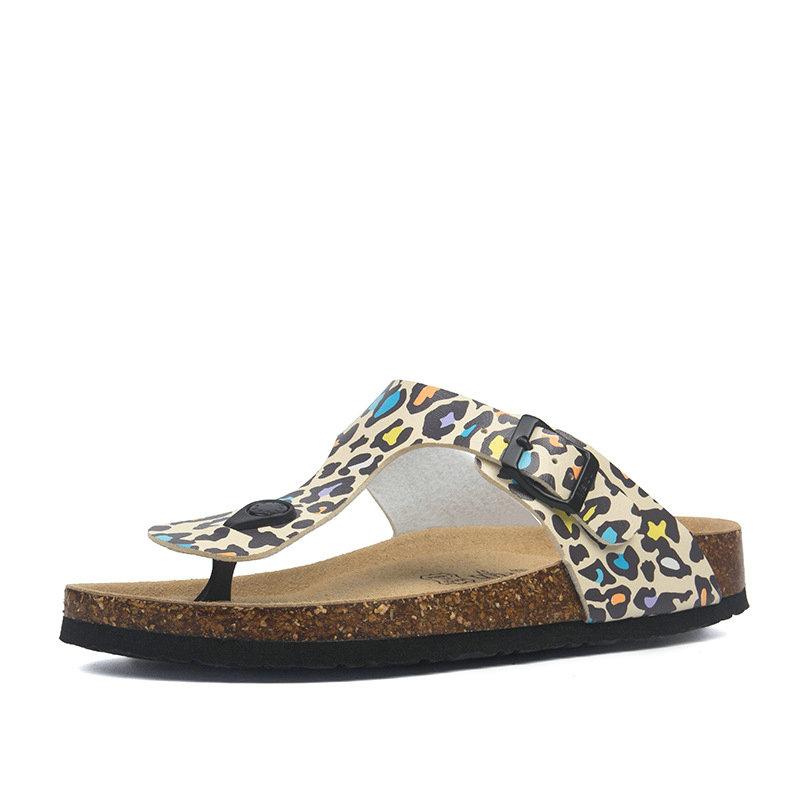 Fashion New Summer Cork Slippers Shoe Women Casual Mixed Color PU Flip Flops Holiday Beach Slides Flat With Plus Size 35-45