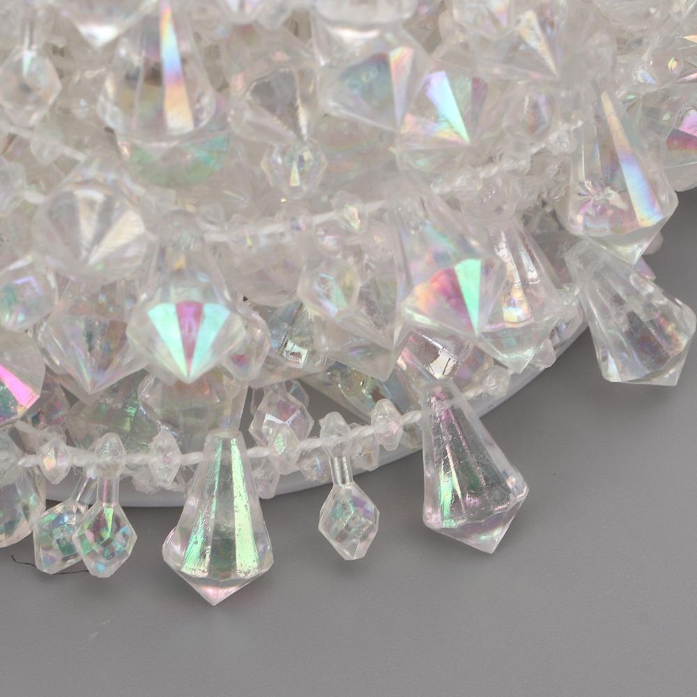 1pcs Diamond-Shaped Crystal Beads Chain Clear Crystal Acrylic Beads Chain  Sewing Craft