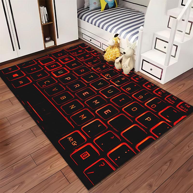 Red Backlit Keyboard Design suitable as a non-slip mat for the living room or bedroom sofa
