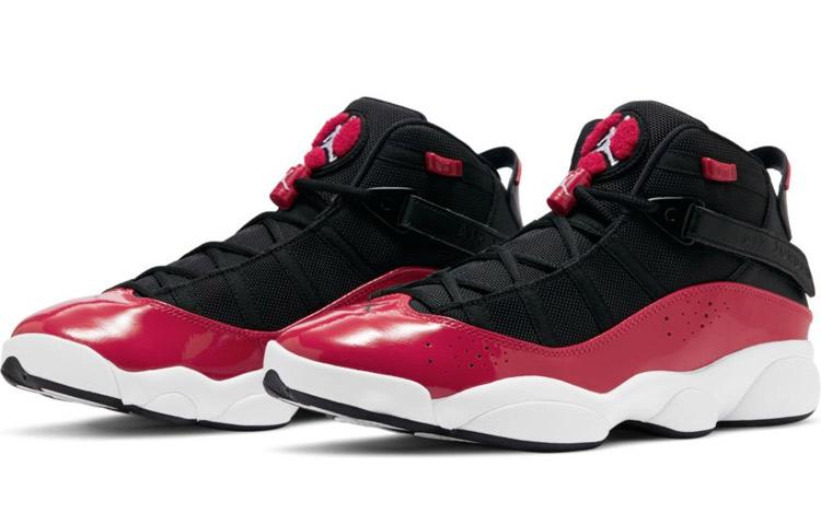 Jordan 6 Inele Negru Sală Roșu Alb 322992-060
