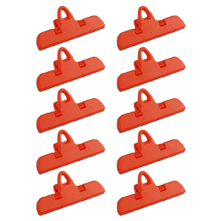 Набор из 10 элегантных прочных зажимов для снеков Надежно запечатывают пакеты для хранения Домашний аксессуар для различных упаковок пищевых продуктов оранжевый 800₽