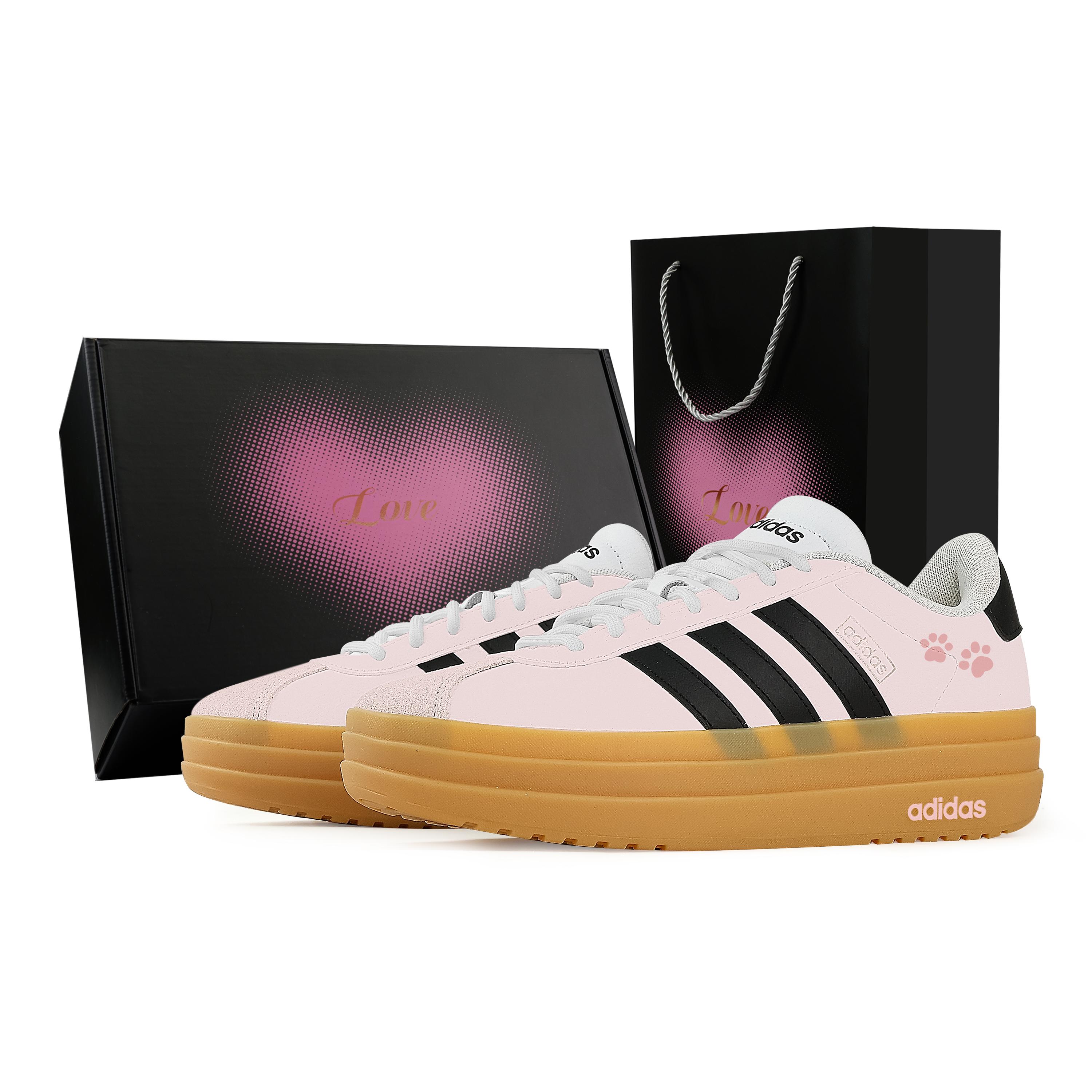 

Adidas VL Court Bold Cherry Blossom Milk Cake, Heart Box Slip Resistant Abrasion Resistant Low top Skateboard Shoes IH3083(Team529--) 36