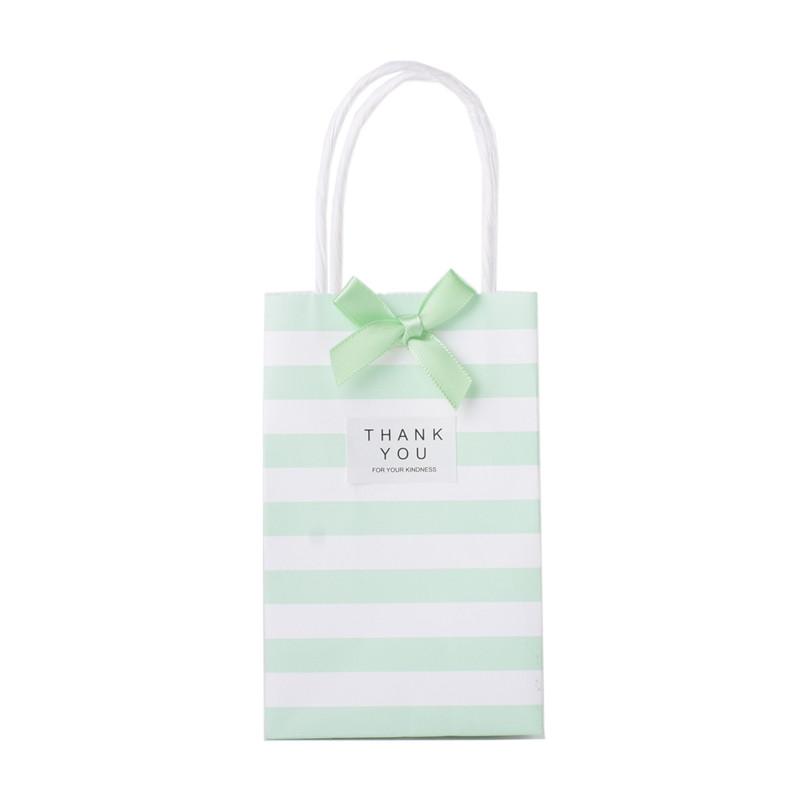 10pcs mini Gift Bag with Handles, Ribbon, Stickers Stand up Small Candy Bags Wedding Favors Birthday Decoration Party Supplies