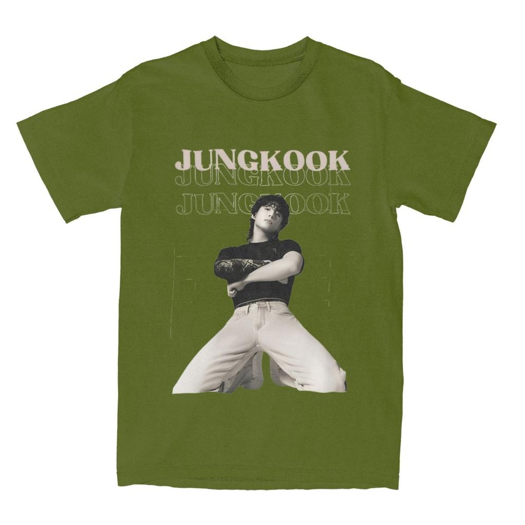 Jungkooks Vintage T-Shirt Sommer Koreanischer Pop Fantastische T-Shirts 100 Baumwolle Harajuku T-Shirt für Männer Kurzärmelige Freizeit-Tops